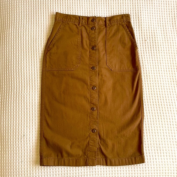 Gap button front midi skirt, sz 6 - Picture 1 of 5